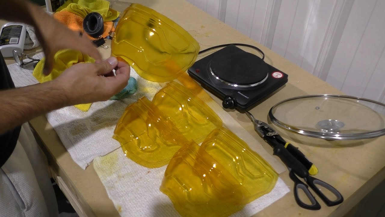 Вакуумная формовка, окраска и тонировка козырька Master Chief