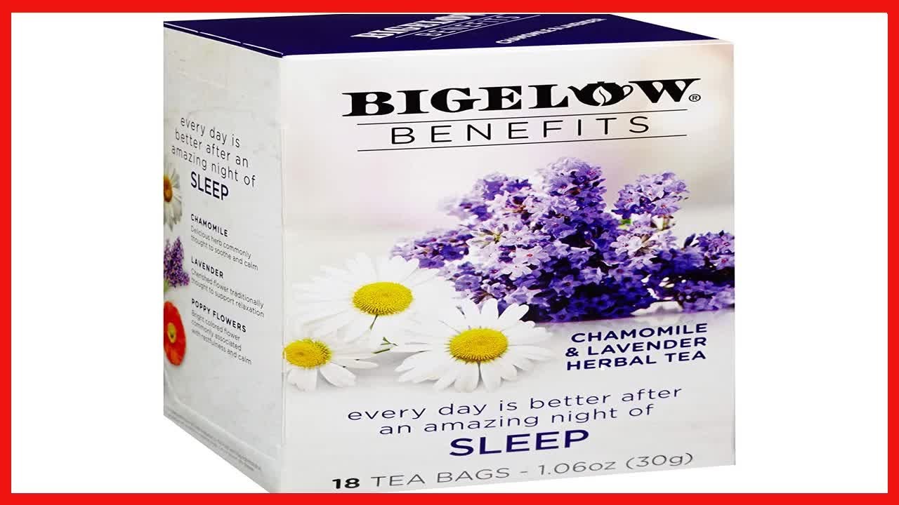 Great product -  Bigelow Benefits Sleep Chamomile Lavender Herbal Tea, Caffeine Free, 18 Count (Pack