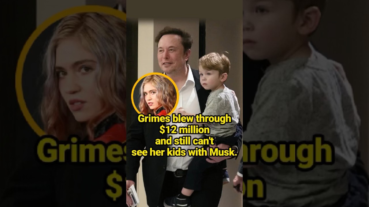 Grimes blew through $12 million and still can't see her kids with Musk.  &nbsp;#celebrity #ElonMusk