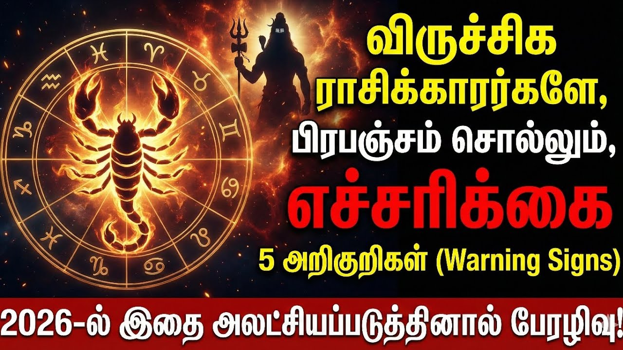 விருச்சிக ராசிக்காரர்களே கவனம் ⚠️ 2026-ல் இதை அலட்சியப்படுத்தினால் பேரழிவு | Scorpio Rasi 2026 Tamil