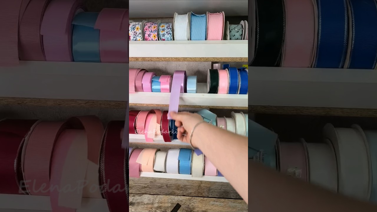 DIY Flower ribbon 🌸 FLOWER IDEA CRAFT 🌸 #diy #creative #handmade #craft