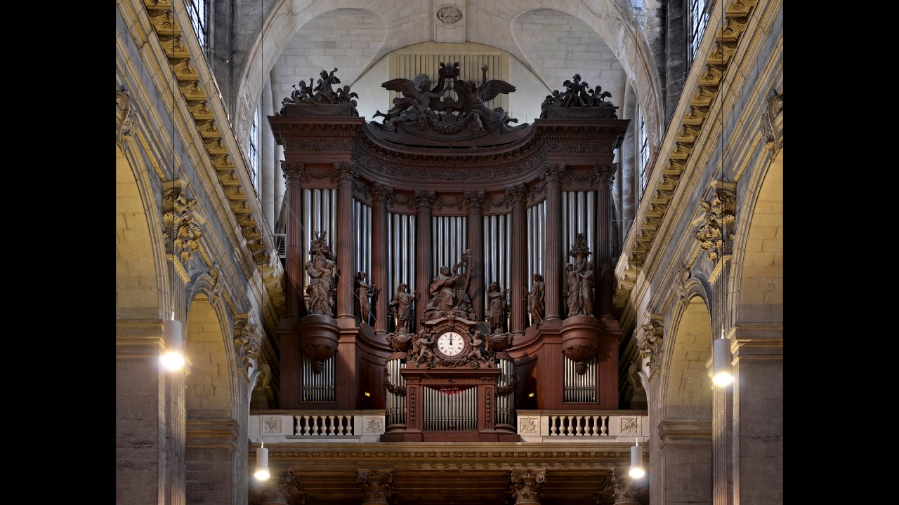 Dupre plays Fantasia in G Major BWV 572 (Pièce d'Orgue) at St Sulpice, 1959