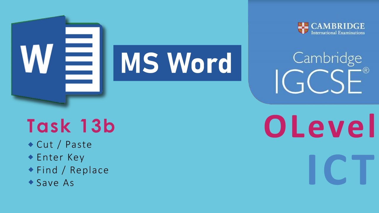 IGCSE O Level ICT Task 13b