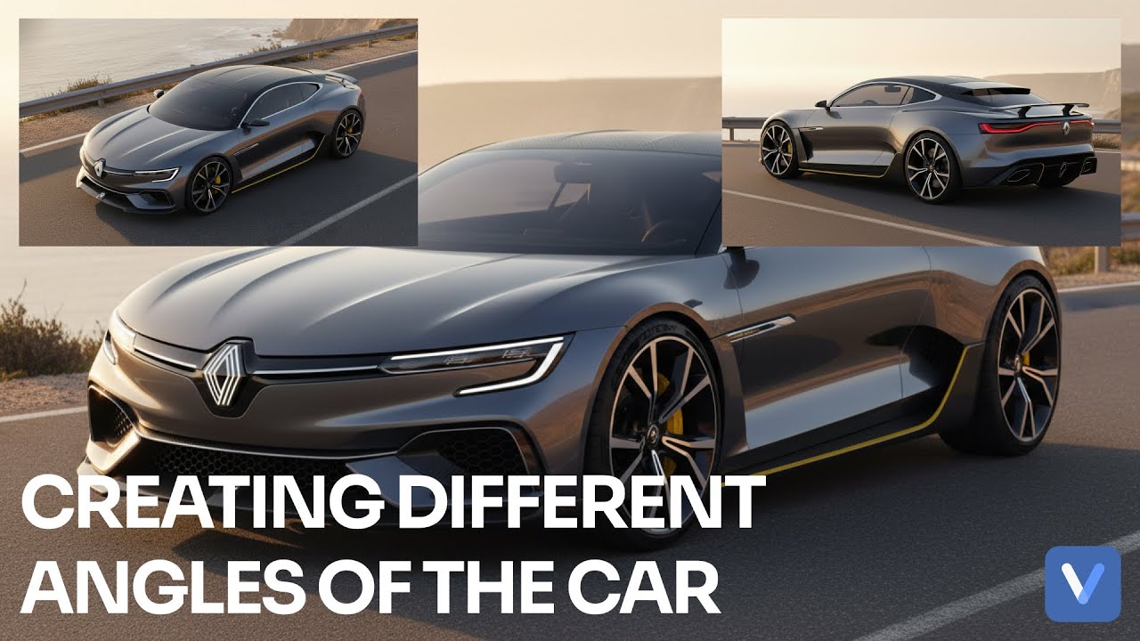 Creating different angles of the car