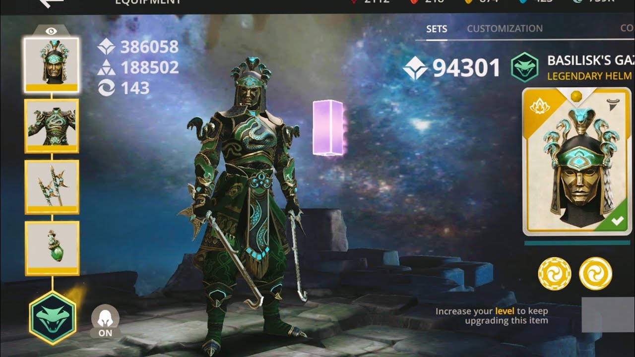 Shadow fight 3 | King Of Serpents Set level - 5 | Review