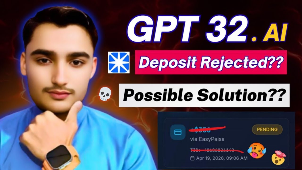 GPT32 Earning App Deposit Pending Problem Solution | GPT32 App Main Deposit Approve Kaisy Krwain?? 
