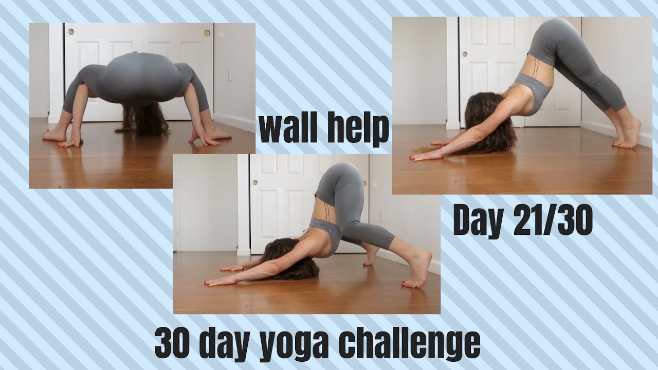 DAY 21 OF THE 30 DAY YOGA/STRETCHING CHALLENGE! WALL STRETCHING HELP!