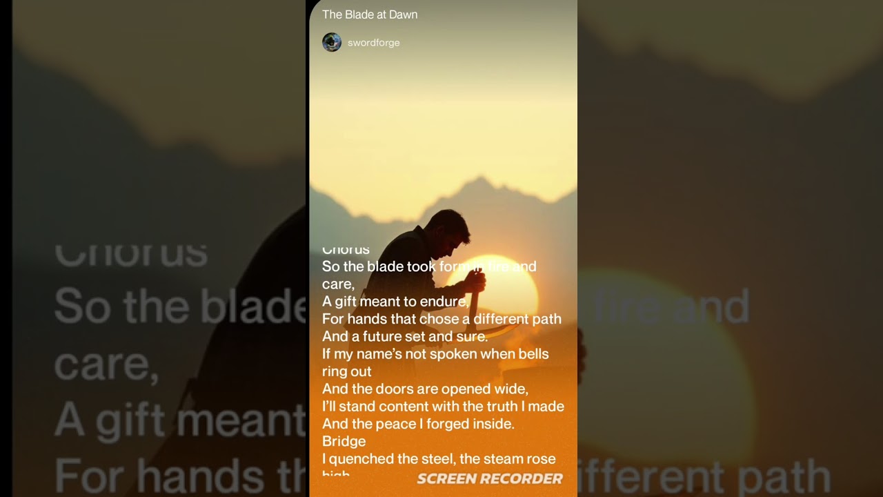 The blade at dawn. 🗡 Full song  🎵 