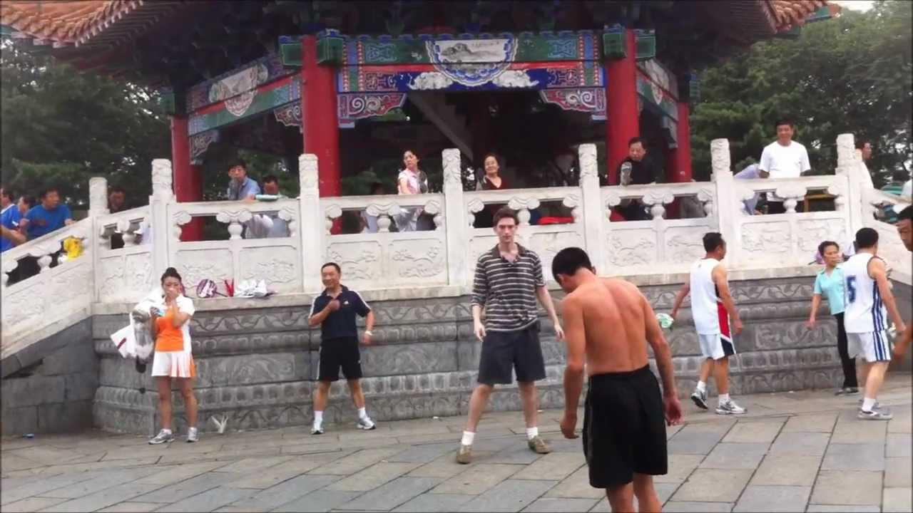 Kikbo with Chinese Jianzi (毽子) Masters