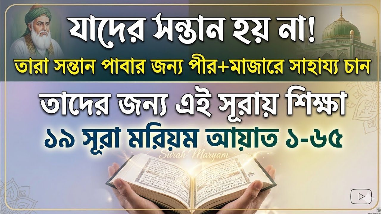 জাকারিয়া মরিয়ম এবং ঈসাকে নিয়ে আলোচনা। মোস্তফা ওয়াহিদুজ্জামান। 