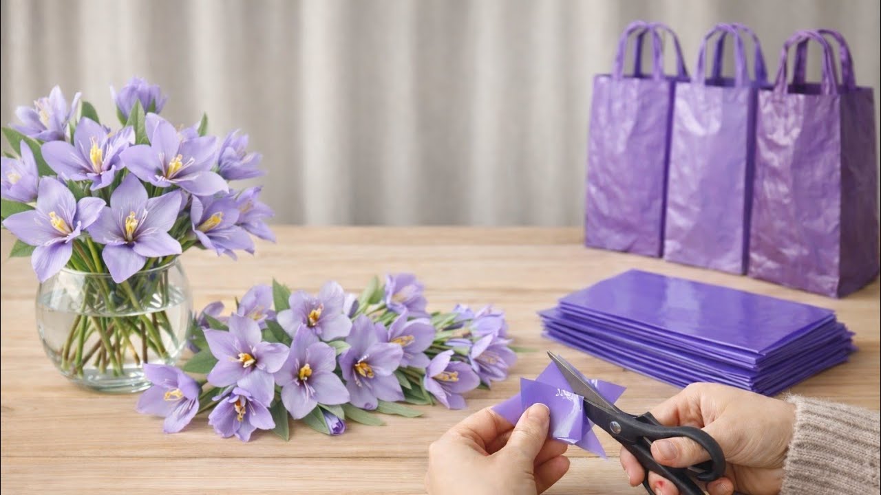 DIY Plastic Bag Flower Ideas | How to Make Flowers With Plastic Bag | Easy Plastic Bag Crafts