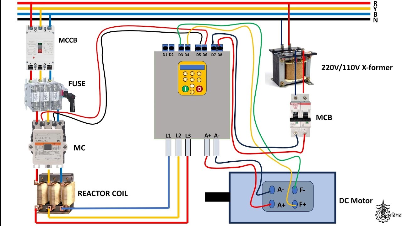 Parker DC Drive 590+ Series Power Connection