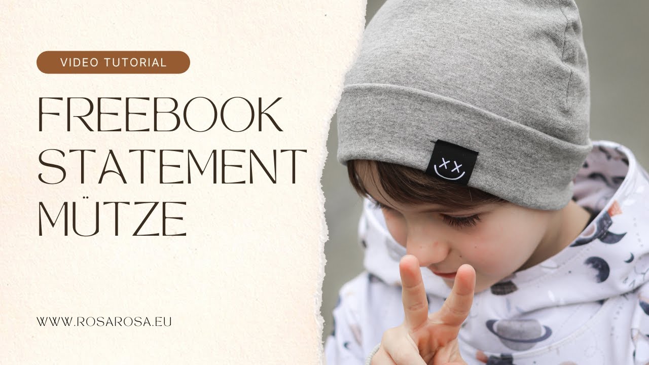 rosarosa Freebook Statement Beanie N&auml;hanleitung Tutorial Paul&Clara DIY