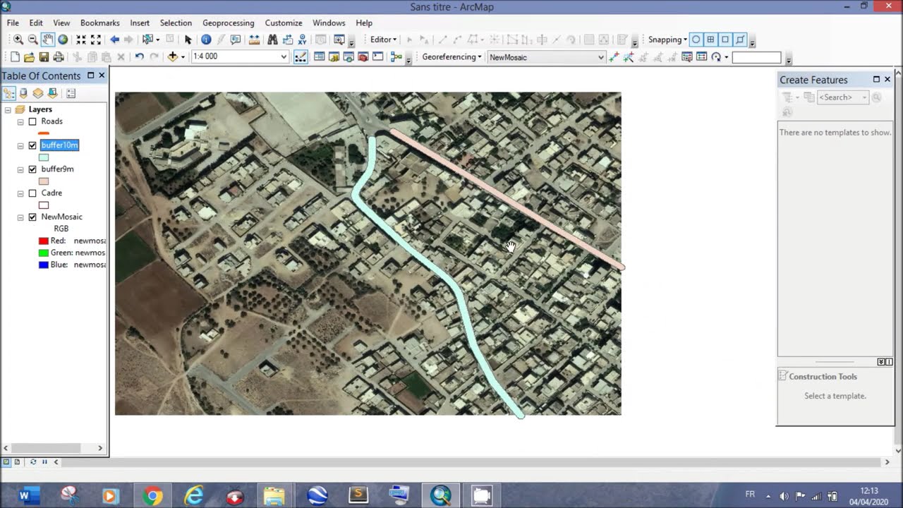 Create Roads with Buffer ArcMap
