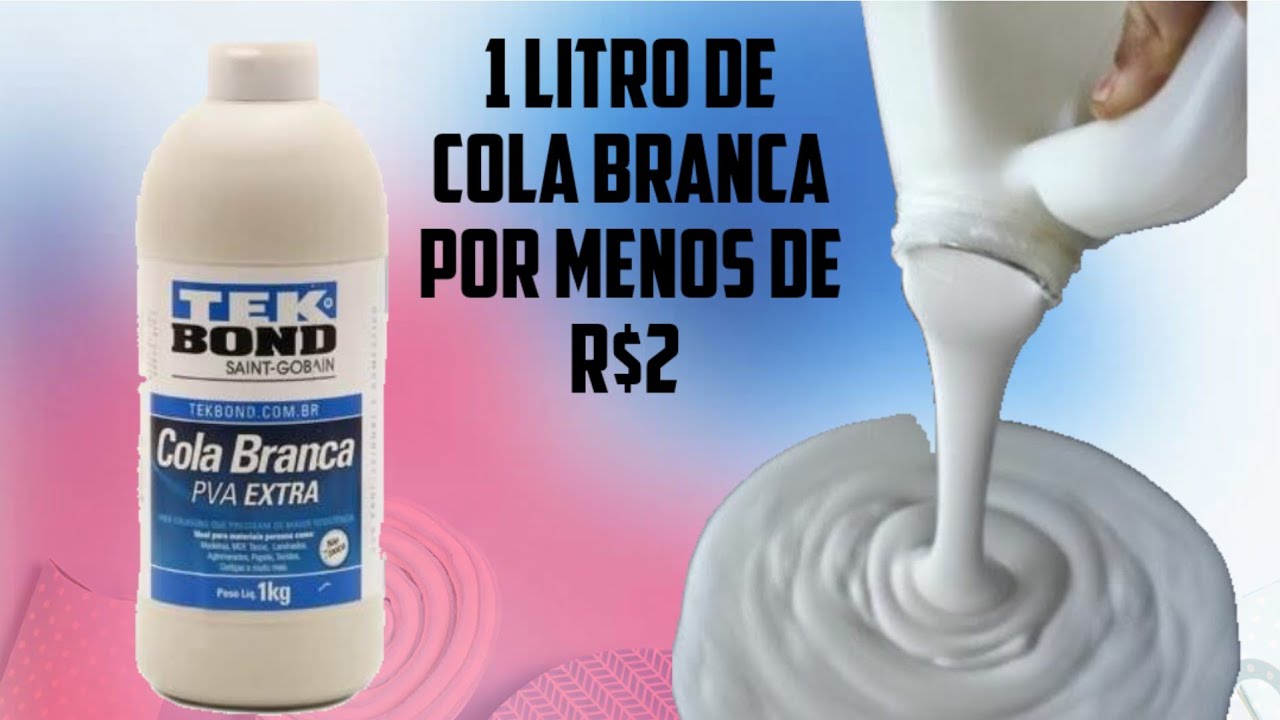 Cola Branca Caseira 1 Litro por Menos de R$2