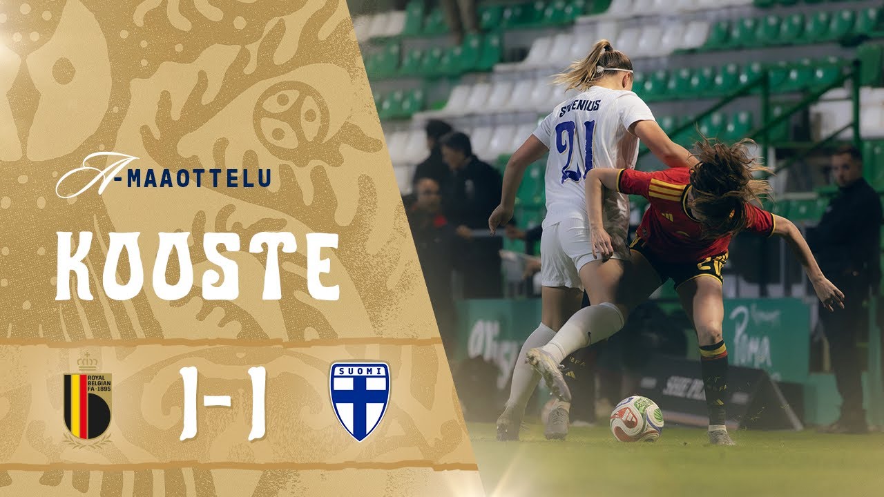 Helmarit Highlights (7 min.) | Belgia–Suomi 1–1 | A-maaottelu | 1.12.2025