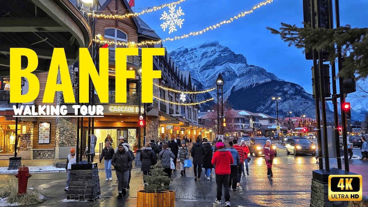 Banff (Canada) During Christmas🎄 4K Immersive Walking Tour
