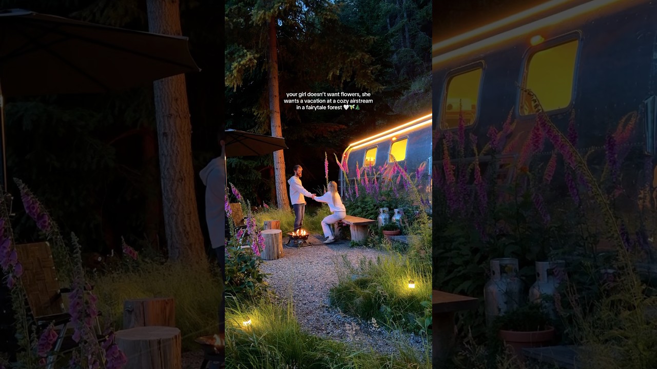 A romantic night in an airstream on Bowen Island, BC ❤️ #travelcouple #britishcolumbia #cottagecore