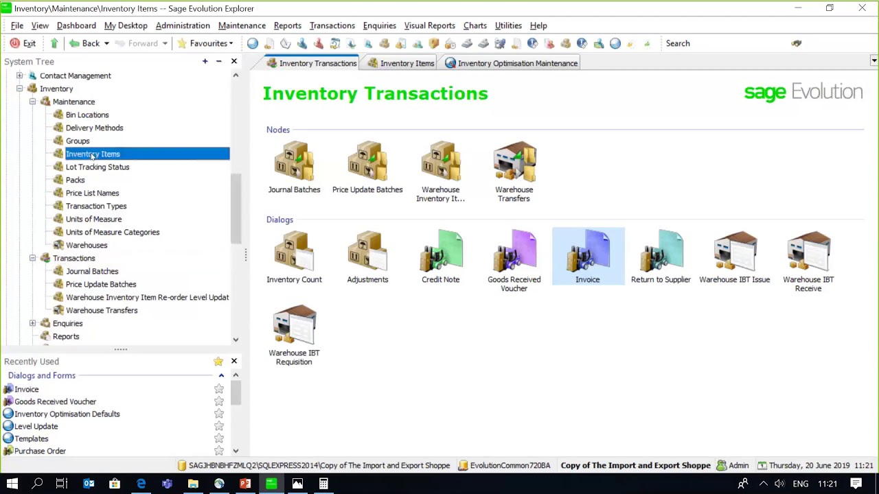 Sage 200 Evolution (AME) -  Inventory Optimisation