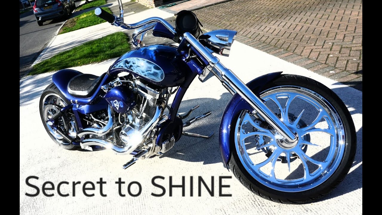 How to clean custom bike or Harley Davidson Pav`s way.