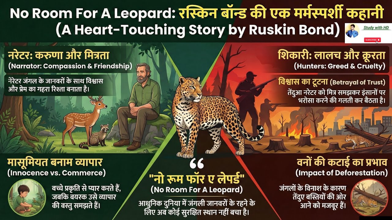No room for a Leopard by Ruskin bond summary in Hindi || #meg07 #ignoumeg07  #indianwritinginenglish