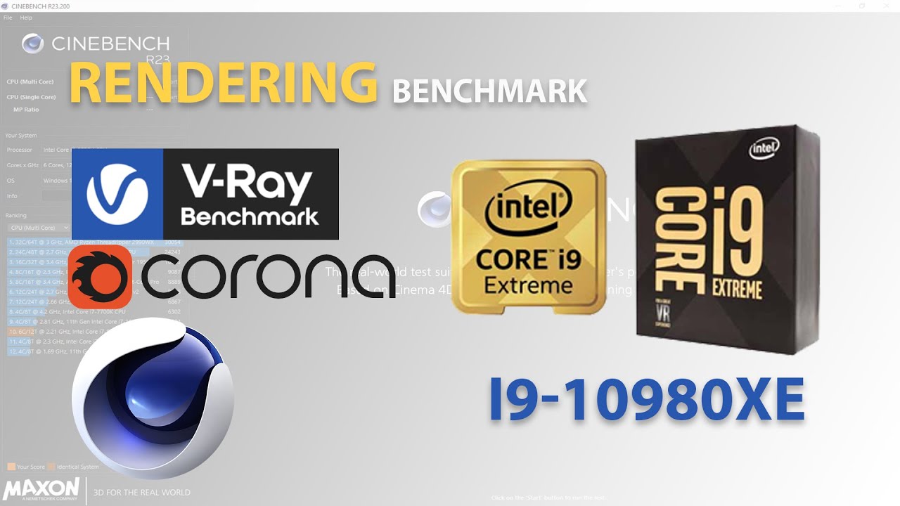 Intel i9-10980XE - Rendering Benchmark
