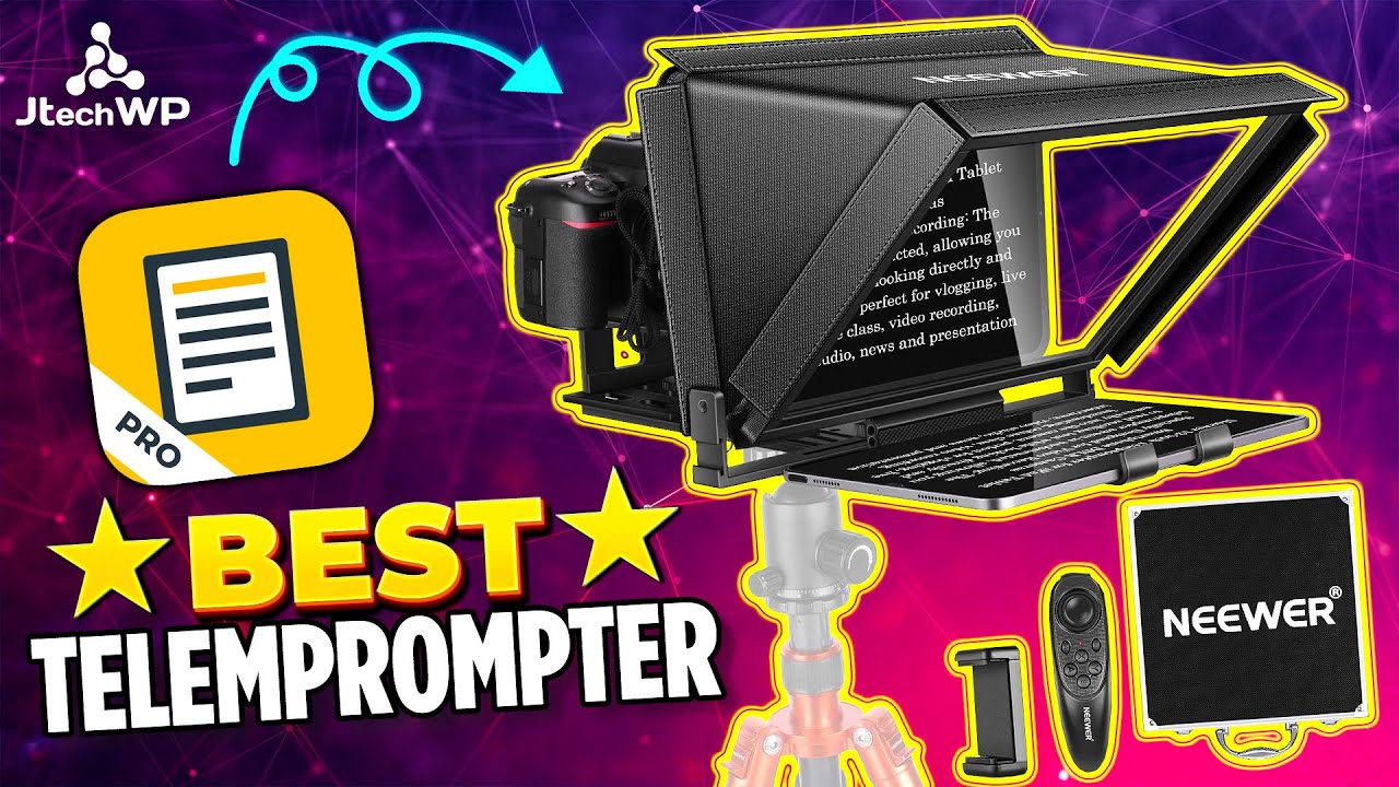 Лучший телесуфлер и приложение телесуфлера для YouTube — Neewer X12 и приложение Prompt Smart Pro...