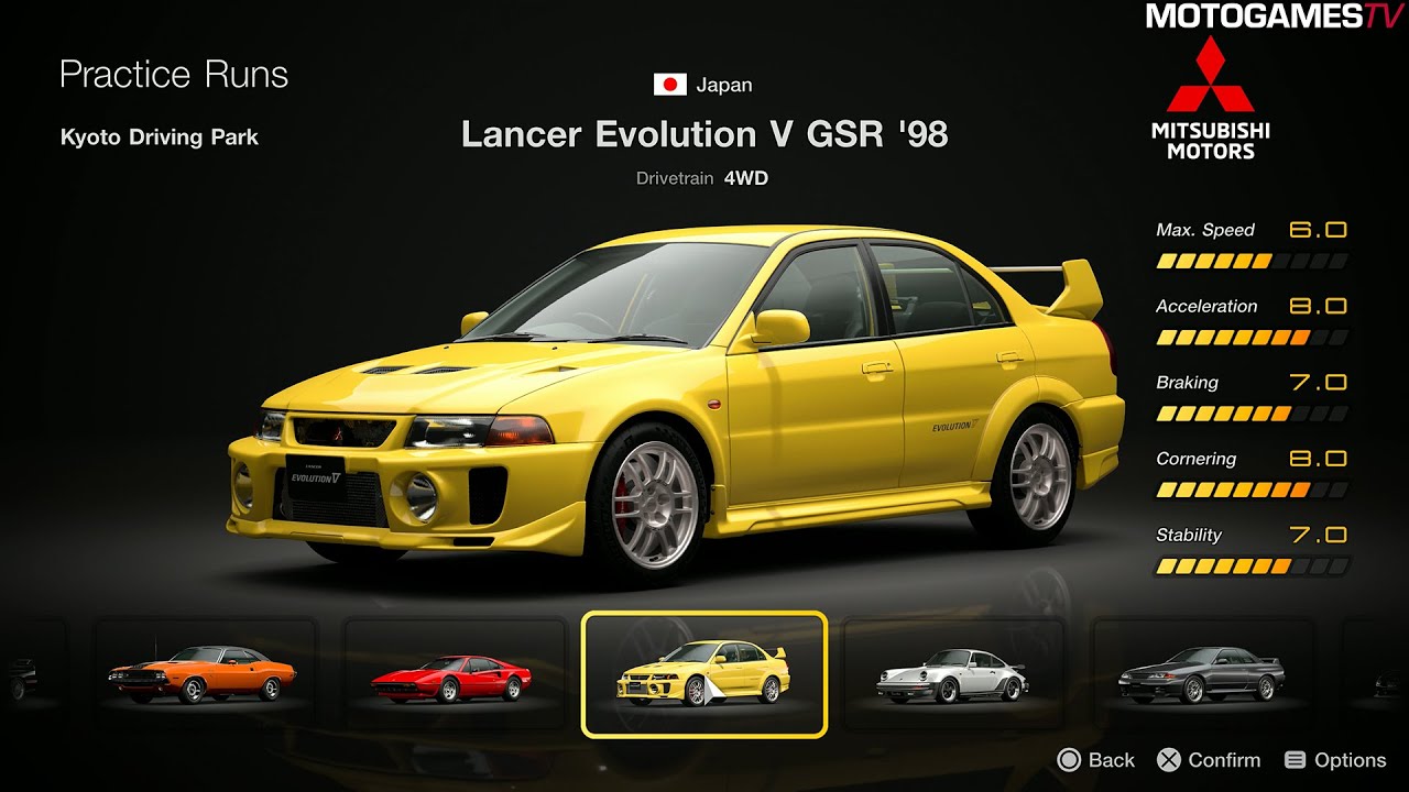 My First Gran Turismo - All Available Cars (Paints & Descriptions)