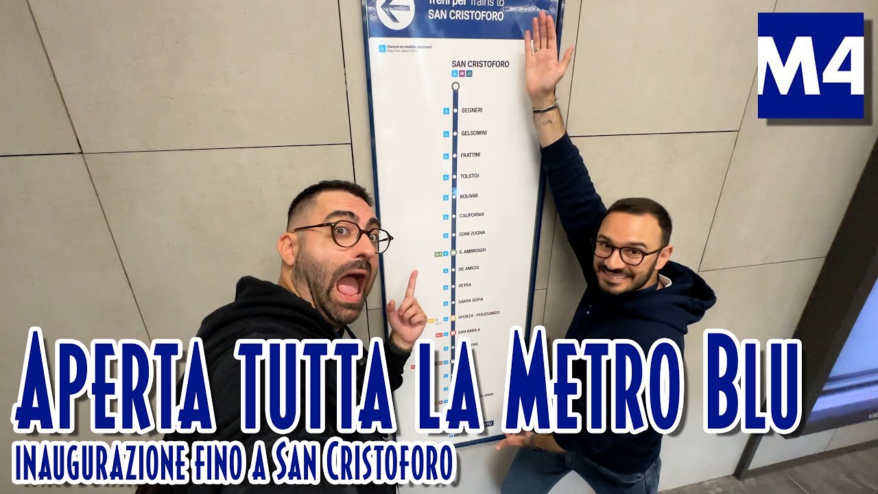 A MILANO completata la METRO 4! L'inaugurazione della LINEA BLU (M4) da San Cristoforo a Linate