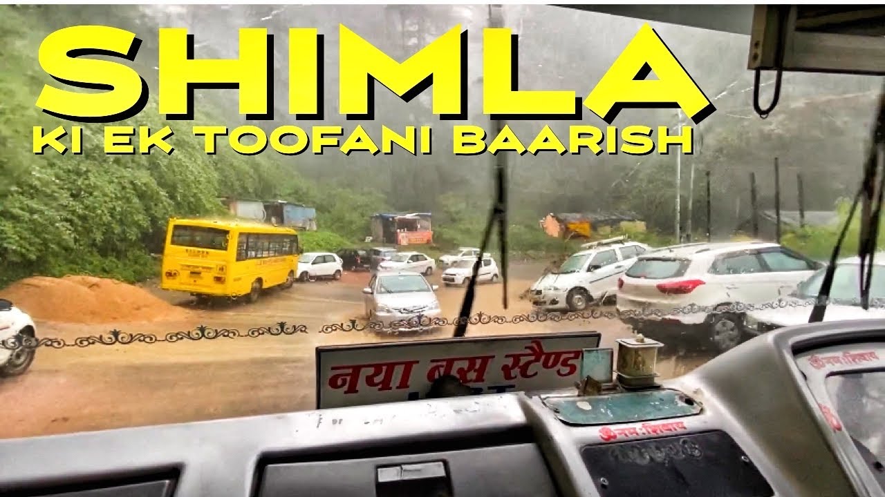 SHIMLA latest heavy rain🌧 main Local transport ki ride ka maza 🚐| in local shimla CITY RIDE