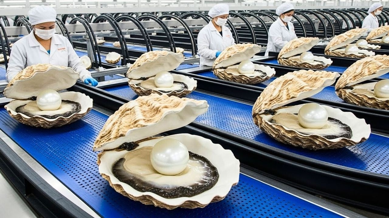 C&Oacute;MO se CULTIVAN las PERLAS en GRANJAS MARINAS | De la Ostra al Lujo Mega F&aacute;bricas