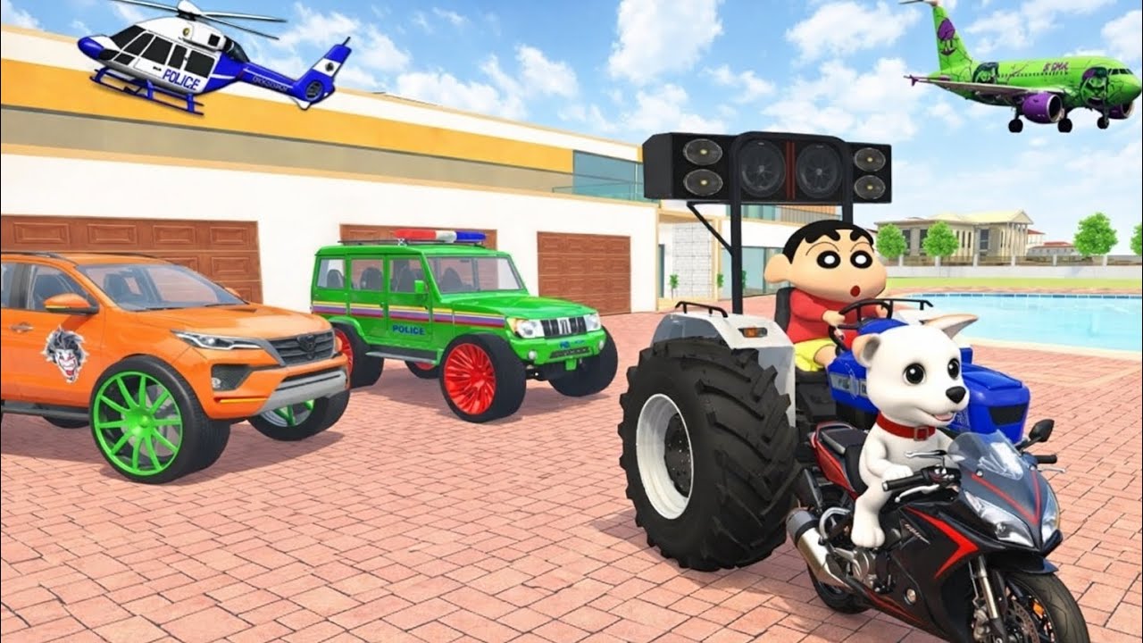 💥Jack shinchan new ride in vehicle 🤩 Indian thept aura simulator 🎮 