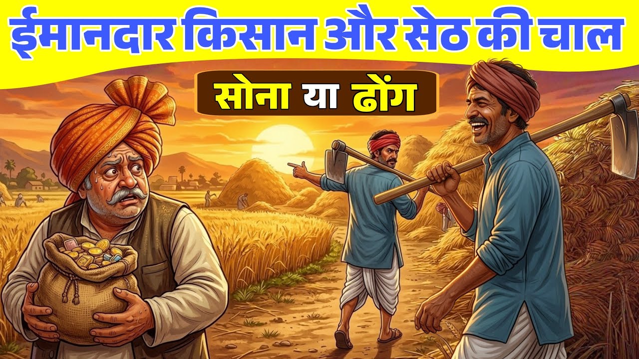 ईमानदार किसान और सेठ की चाल।hindi story । Desi Village Story #motivation #moralstories