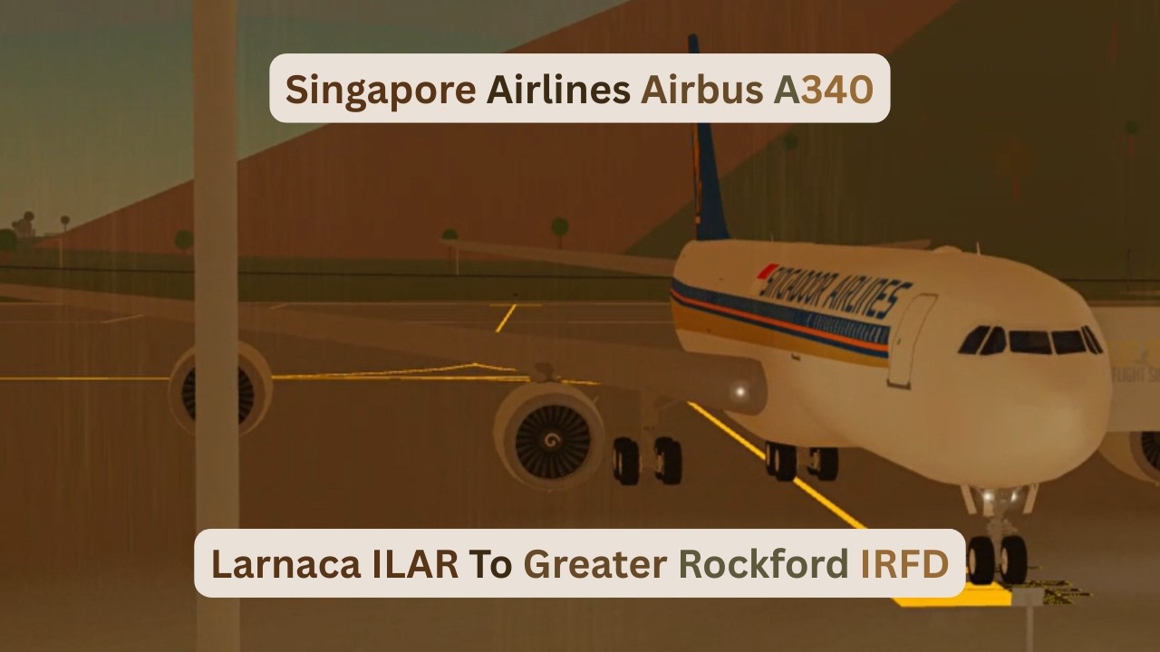 Flight Legend Fleet Episode 12 Singapore Airlines Airbus A340 Larnaca ILAR To Greater Rockford IRFD