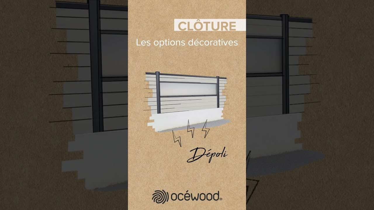 Les lames d&eacute;coratives de cl&ocirc;ture Ocewood !