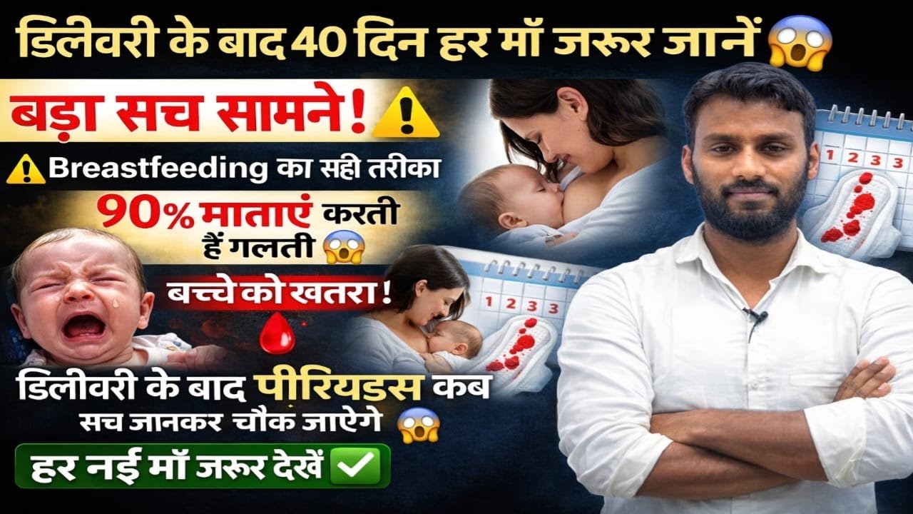 👉 डिलीवरी के बाद 40 दिन क्यों हैं जरूरी? | Breastfeeding की सही तरीका | पीरियड्स कब आते हैं 😱