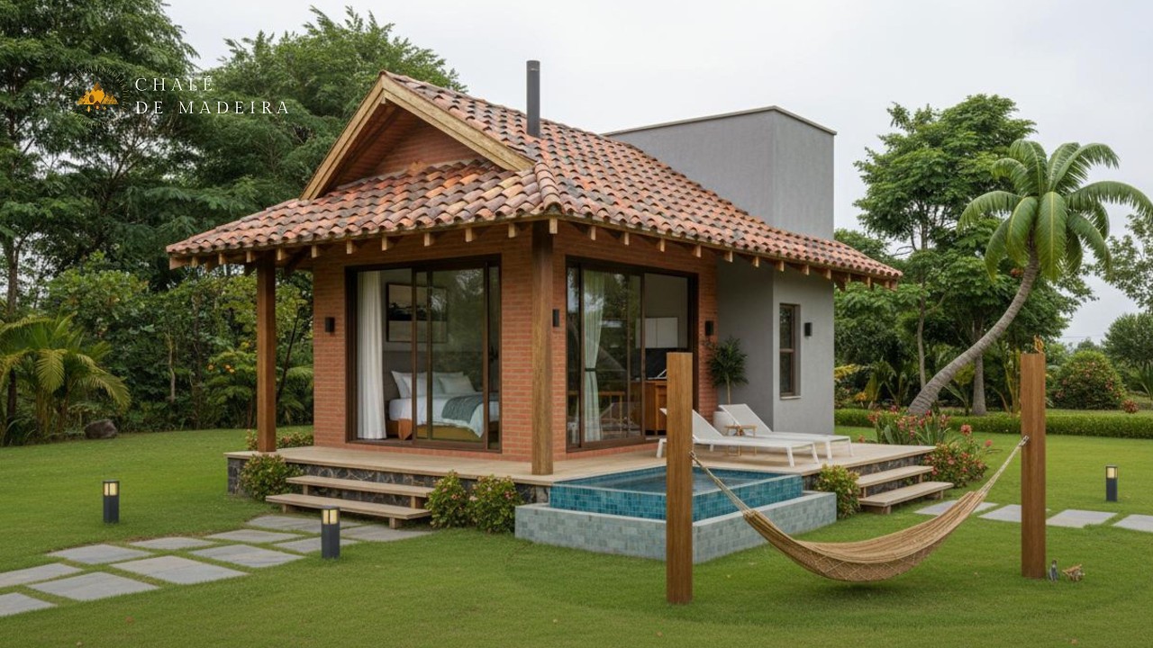 Projeto Chalé Oasis - Planta Pronta | 28 m²