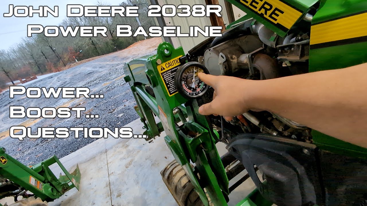John Deere 2038R Baseline Power Test with Turbo Boost Numbers
