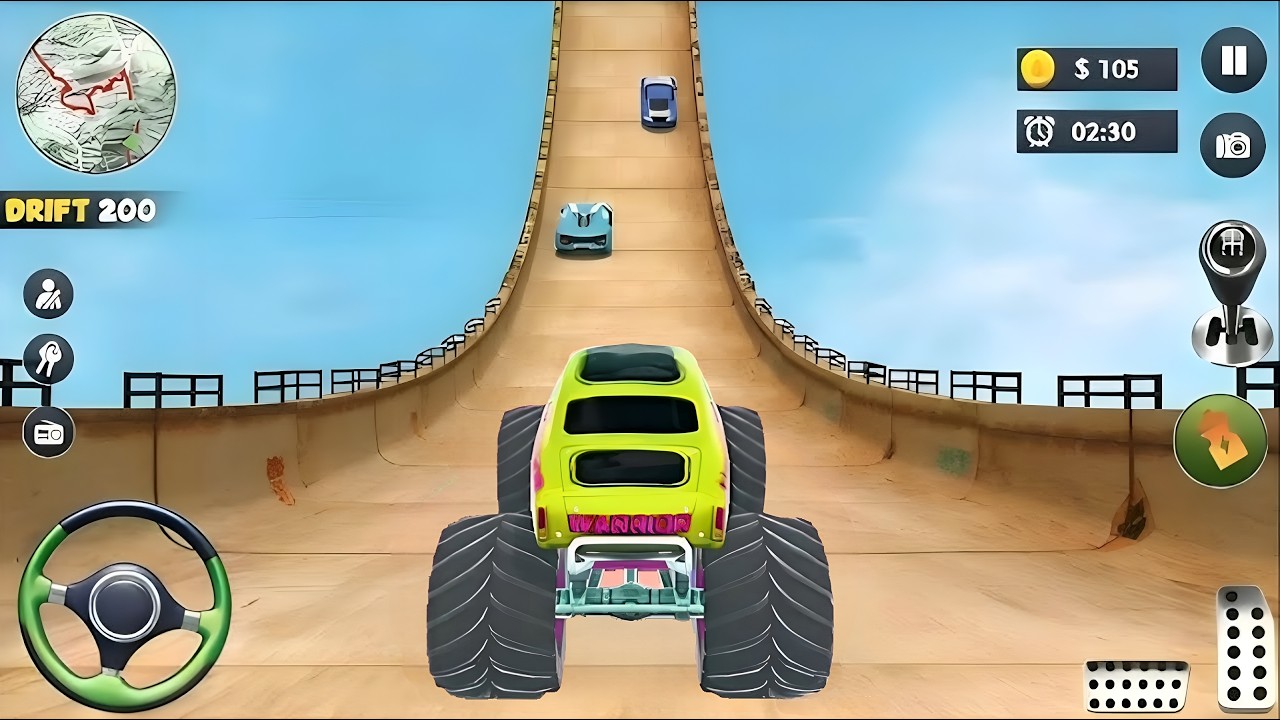 Monster Wheels: Stunt Jump Frenzy | Monster Truck Game 3D