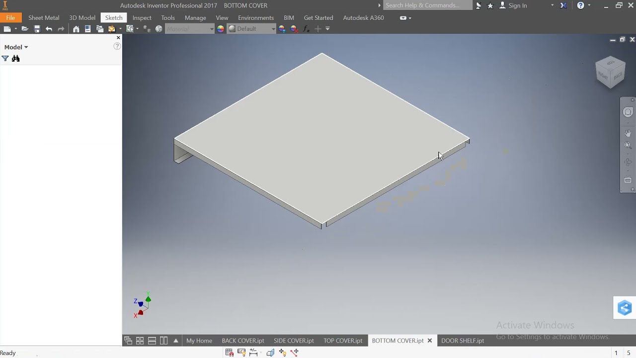 Creating Steel Locker from Inventor Part1