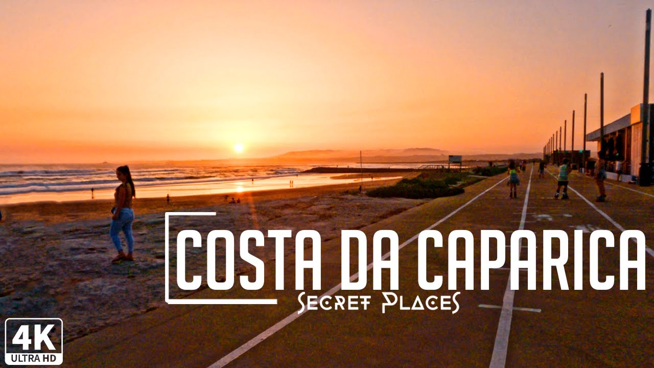 Relaxing Sunset walk in Costa Da Caparica - Santo Antonio Park - Portugal 4k Ultra HD - Gopro