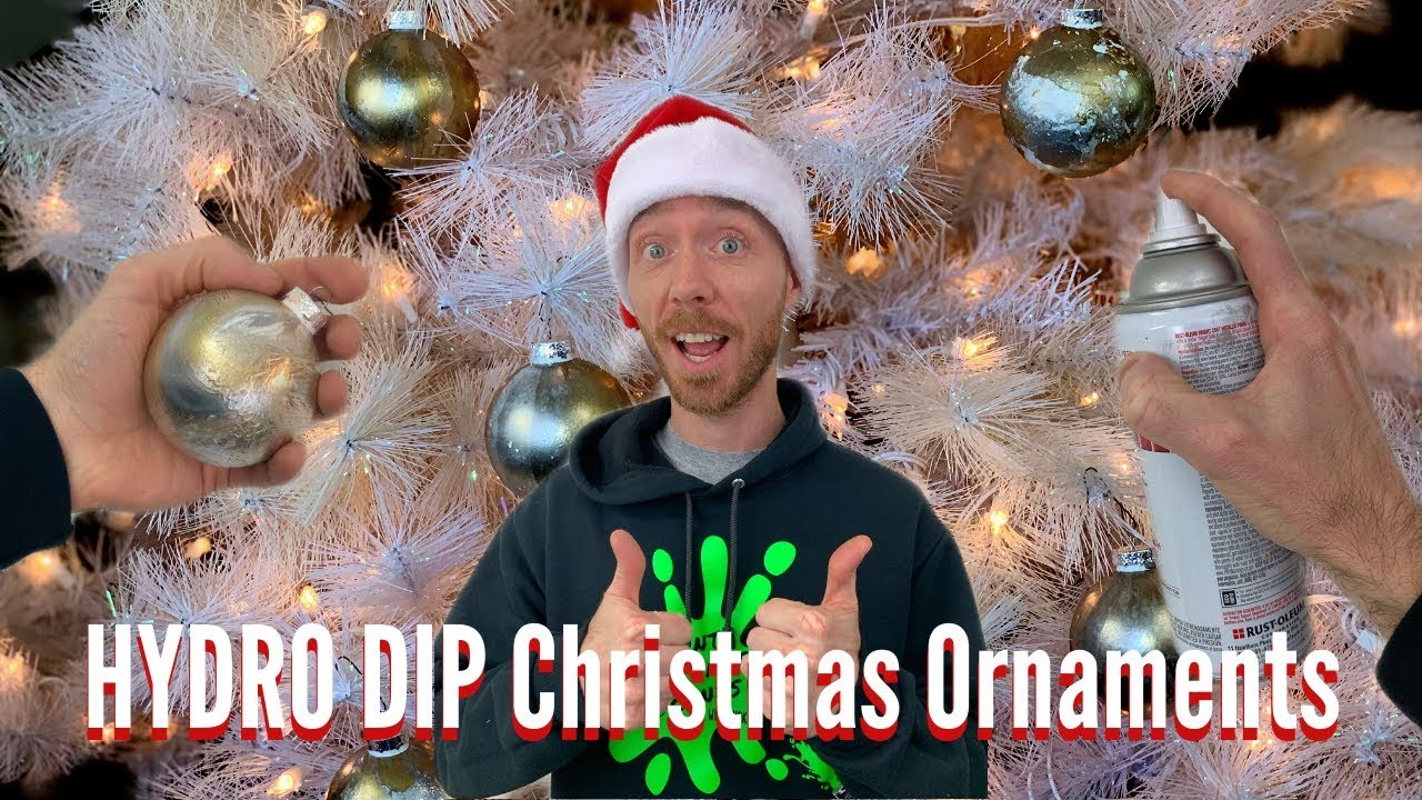 How to HYDRO DIP Christmas Ornaments