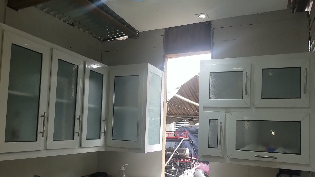 Construcción de Gabinete para cocina en aluminio y vidrio. Parte FINAL