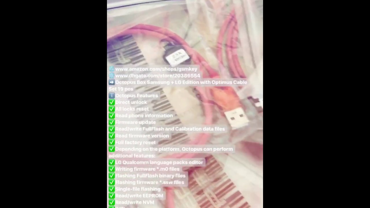 Octopus Box Samsung + LG Edition with Optimus Cable Set 19 pcs from GSMKEY Store Free Shipping