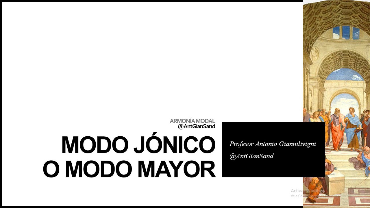 Modo Jónico o Modo Mayor