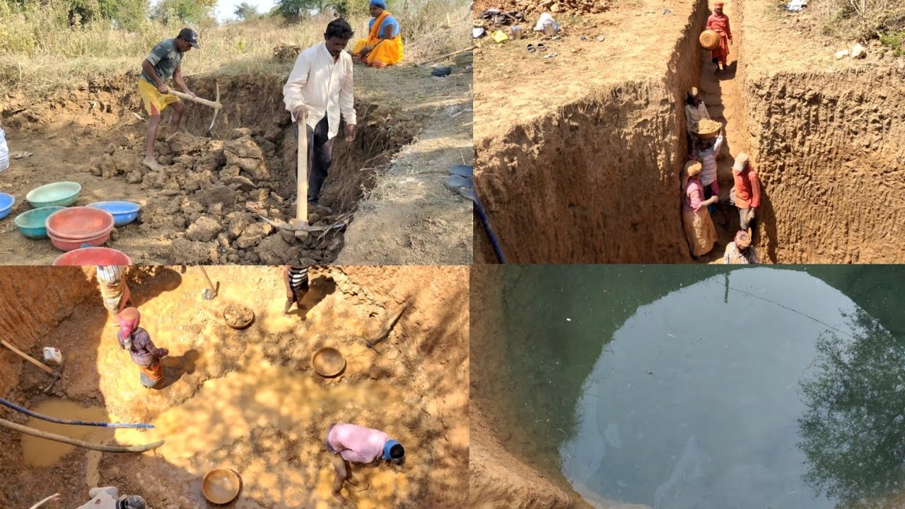 Well Digging By Hand | 30 Days Building | Underground Water Well Digging By Hand