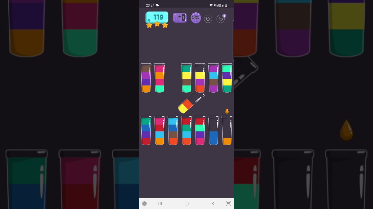cups water sort puzzle level 119