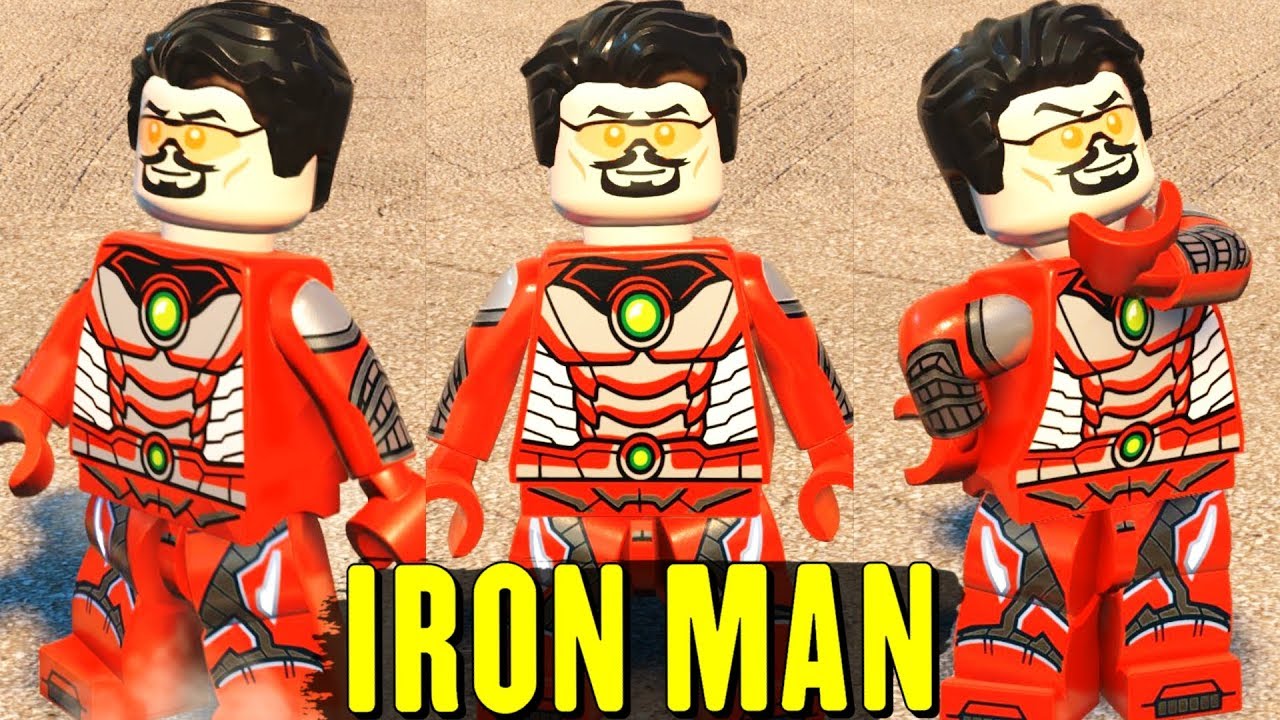 LEGO DC Super Villains - How To Make IRON MAN Custom Character