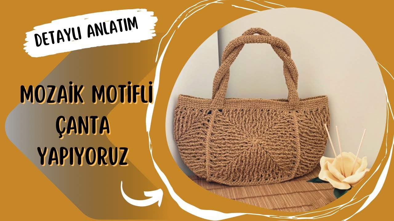 #Mozaik Modelli Çanta Yapıyoruz(DETAYLI ANLATIM) #mozaikçanta #çanta #hasırçanta #kağıtipçanta  #diy