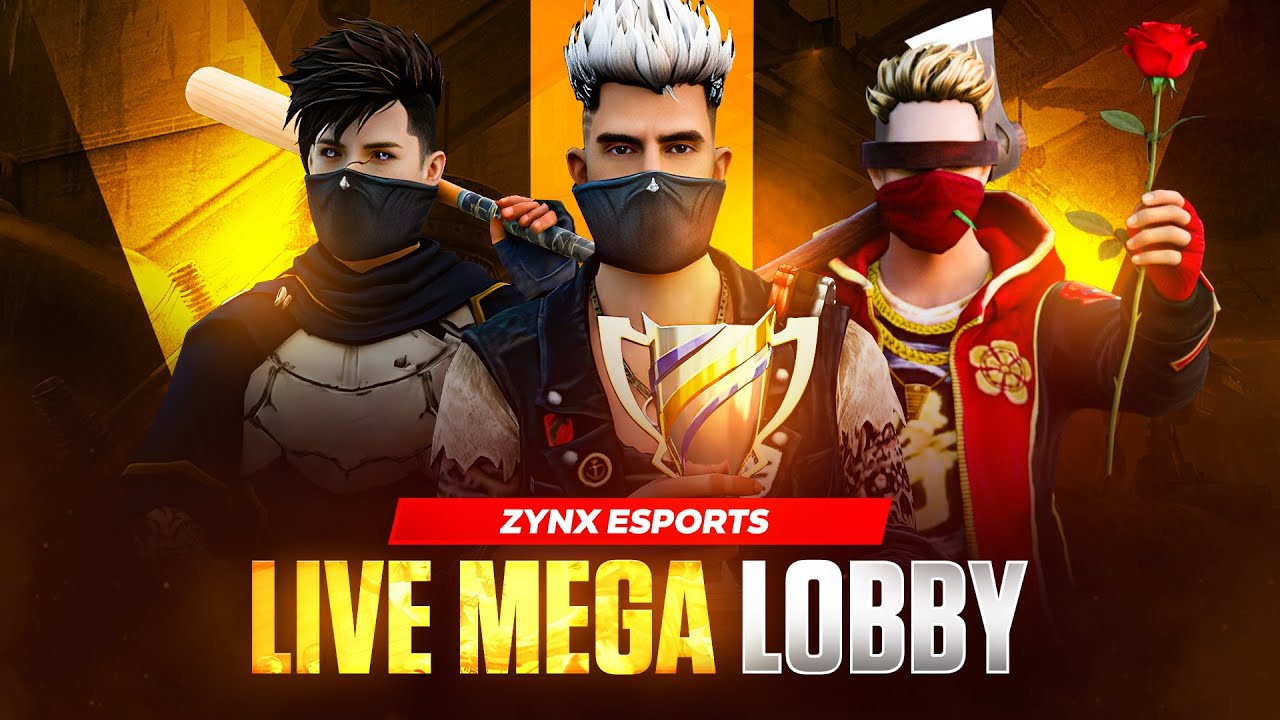 9 PM MEGA LOBBY LIVE | ZYNX | FREE FIRE MAX | 20 JAN 2026